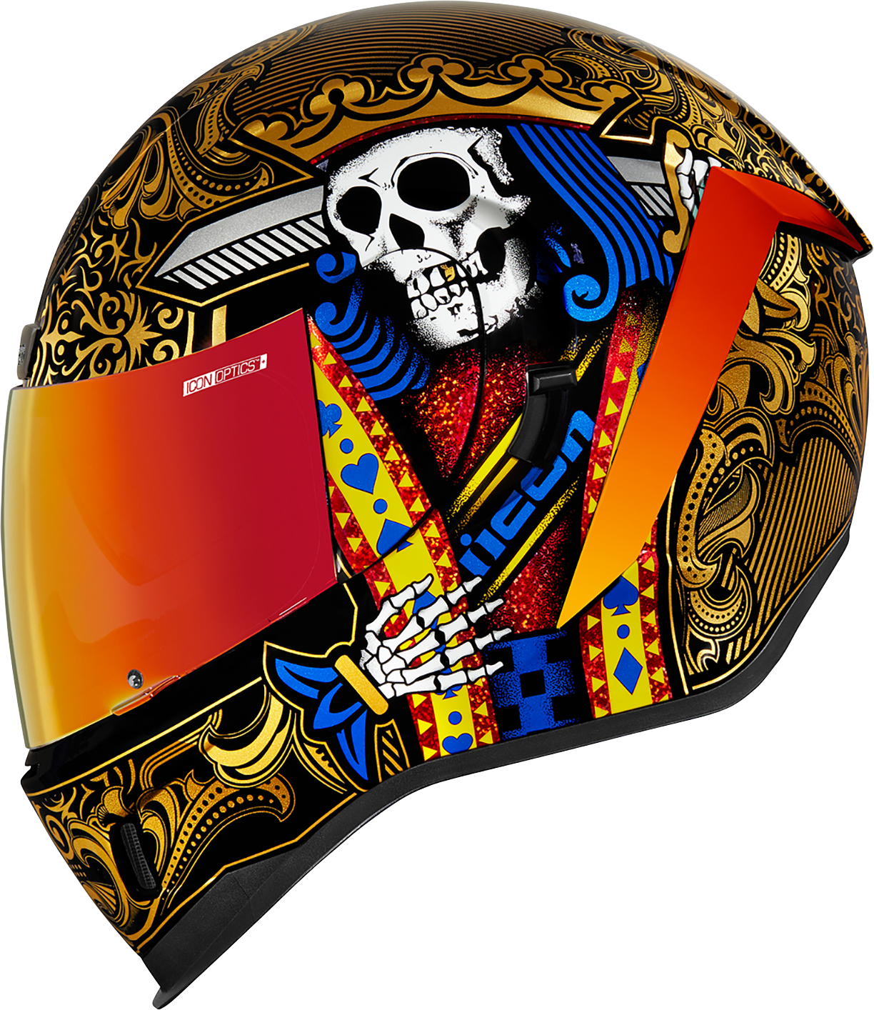 Каска ICON AIRFORM SUICIDE KING GOLD