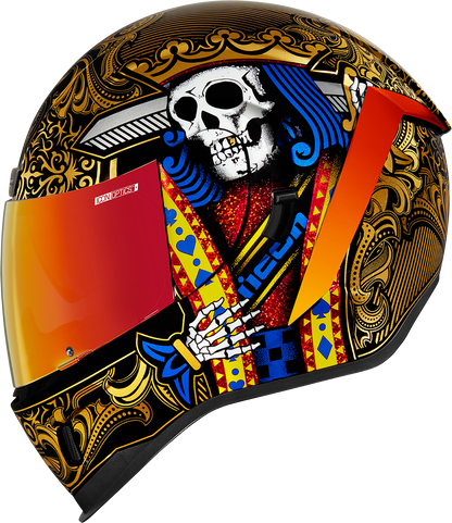 Каска ICON AIRFORM SUICIDE KING GOLD