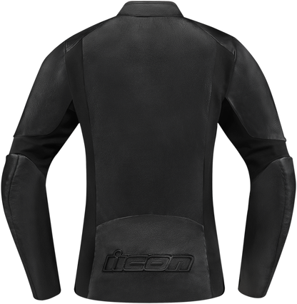 Дамско кожено мото яке ICON OVERLORD LEATHER - BLACK