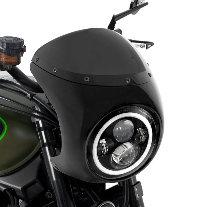 Слюда за мотор с вграден фар CAFE' RACER BARRACUDA