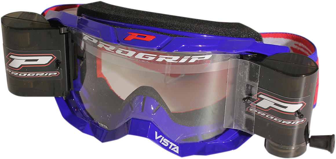 Мотокрос очила PROGRIP 3303 Vista BLUE Roll-Off SYSTEM
