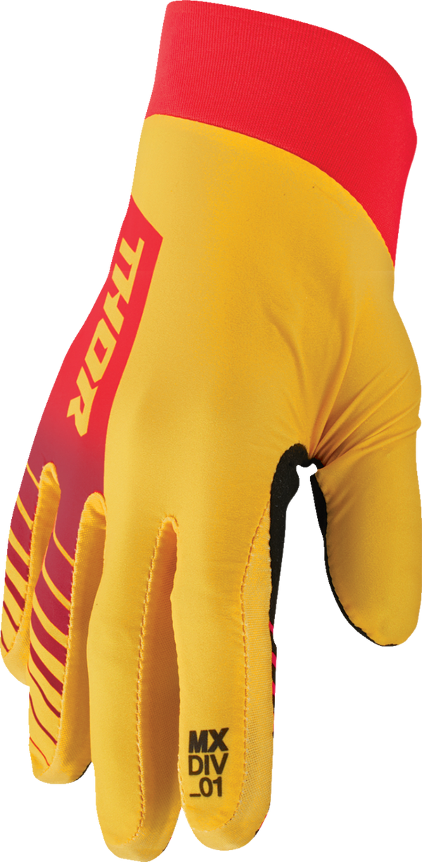 Мотокрос ръкавици THOR AGILE ANALOG YELLOW/RED