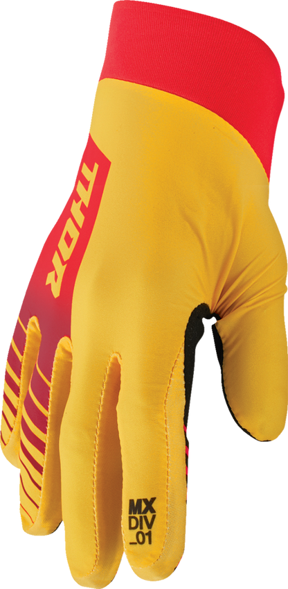 Мотокрос ръкавици THOR AGILE ANALOG YELLOW/RED