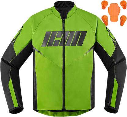 Текстилно мото яке ICON HOOLIGAN GREEN