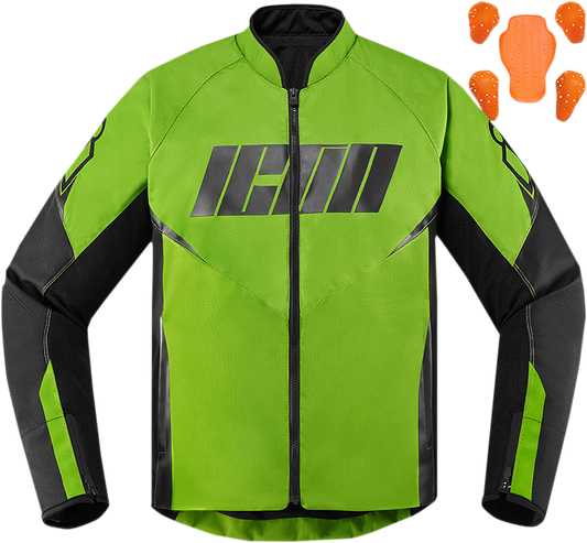 Текстилно мото яке ICON HOOLIGAN GREEN