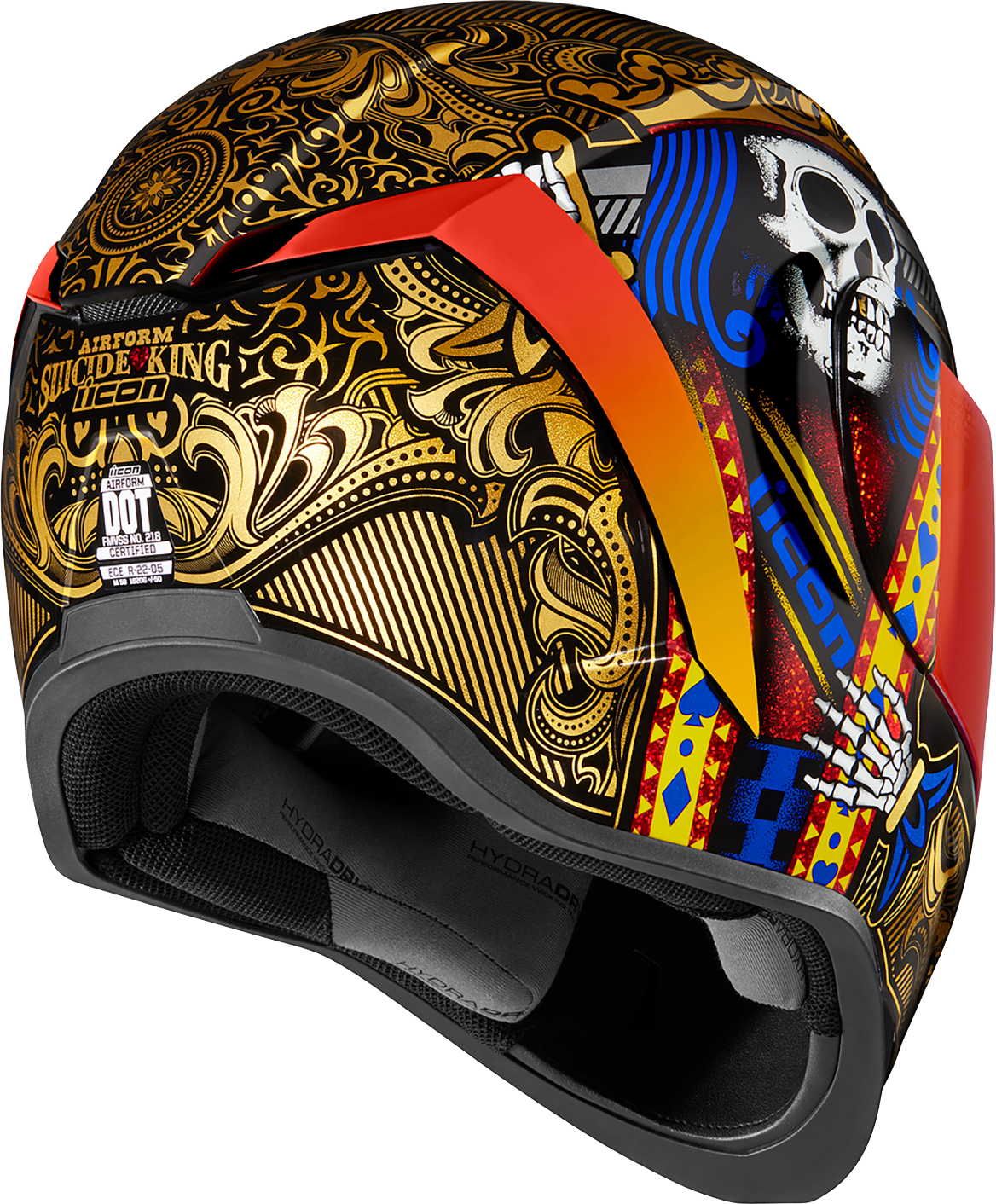 Каска ICON AIRFORM SUICIDE KING GOLD
