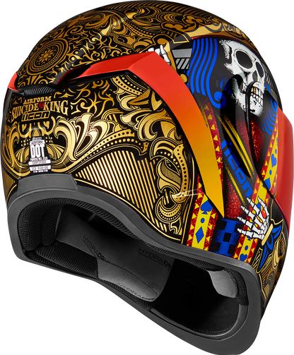Каска ICON AIRFORM SUICIDE KING GOLD
