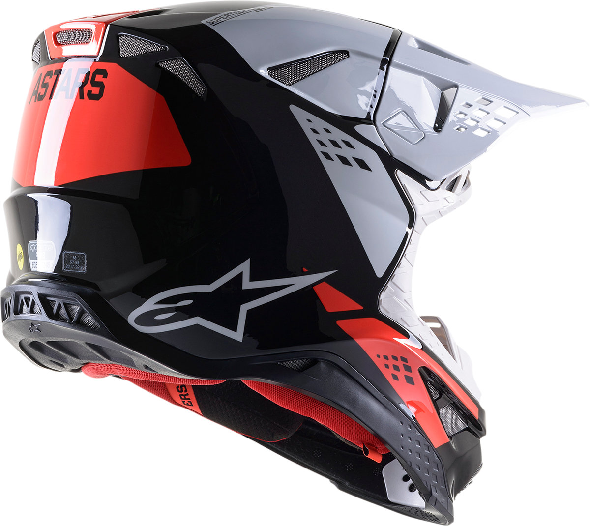 Мотокрос каска ALPINESTARS SM8 Factory BLACK/WHITE/RED
