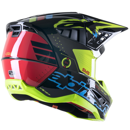 Мотокрос каска ALPINESTARS SM5 ACT BLACK/YELLOW GLOSS