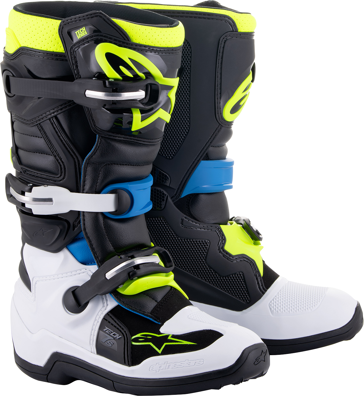Детски мотокрос ботуши ALPINESTARS Tech 7S BLACK/BLUE/YELLOW