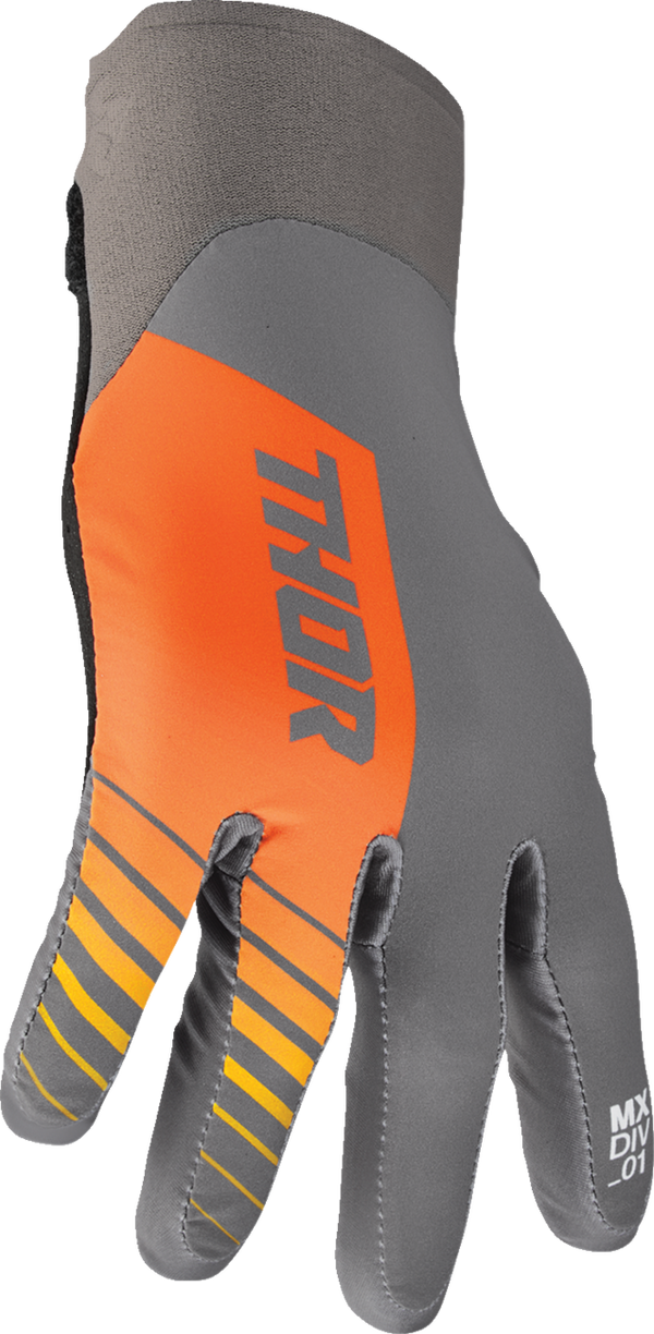 Мотокрос ръкавици THOR AGILE SOLID GRAY/ORANGE