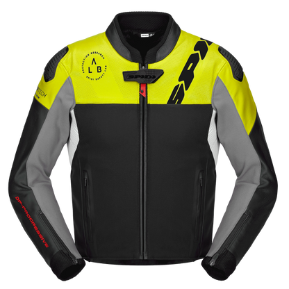 Кожено мото яке SPIDI DP PROGRESSIVE HYBRID PERFORATED Black/Fluo