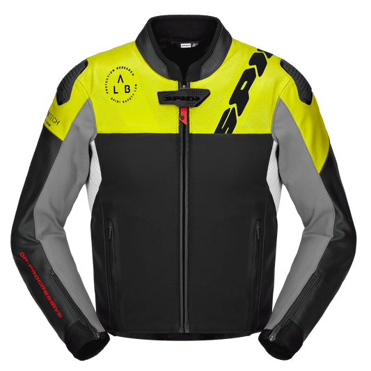 Кожено мото яке SPIDI DP PROGRESSIVE HYBRID PERFORATED Black/Fluo