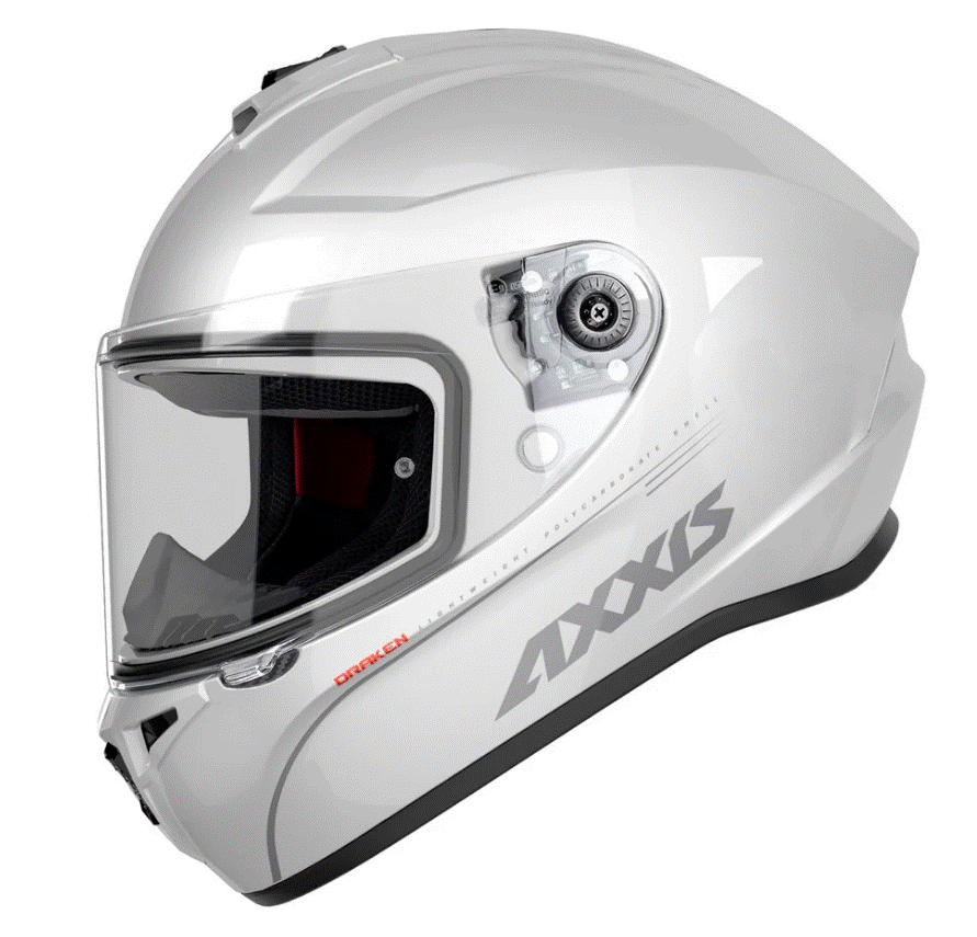 Каска AXXIS DRAKEN S SOLID A10 WHITE GLOSS