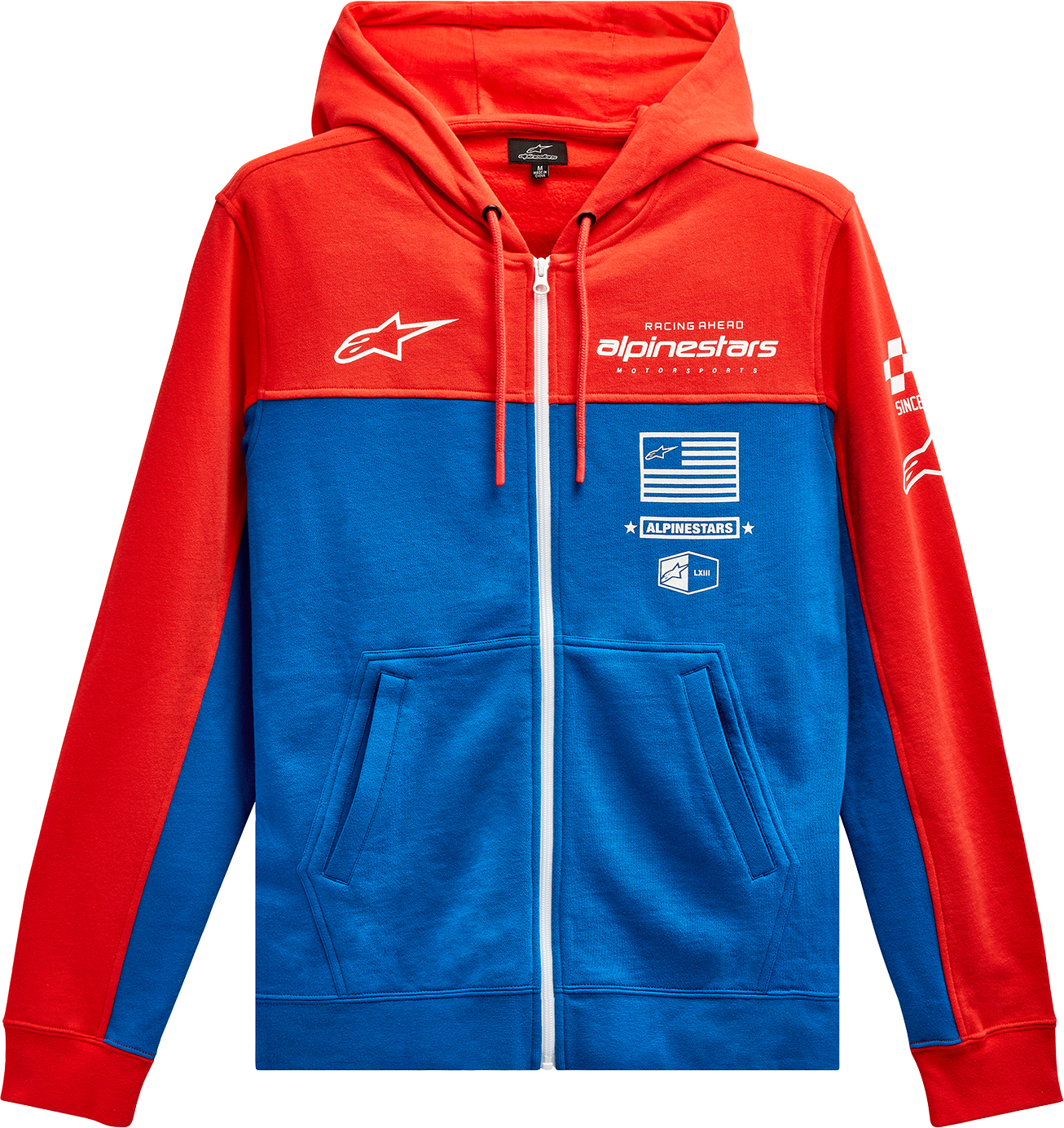 Мото суитшърт ALPINESTARS HOODIE H-BLOCK RED/BLU