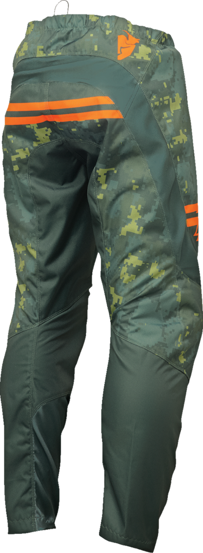 Детски мотокрос брич THOR YOUTH SECTOR DIGI GREEN/ORANGE