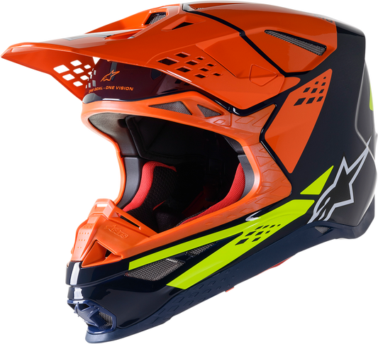 Мотокрос каска ALPINESTARS SM8 Factory BL/OR/YL