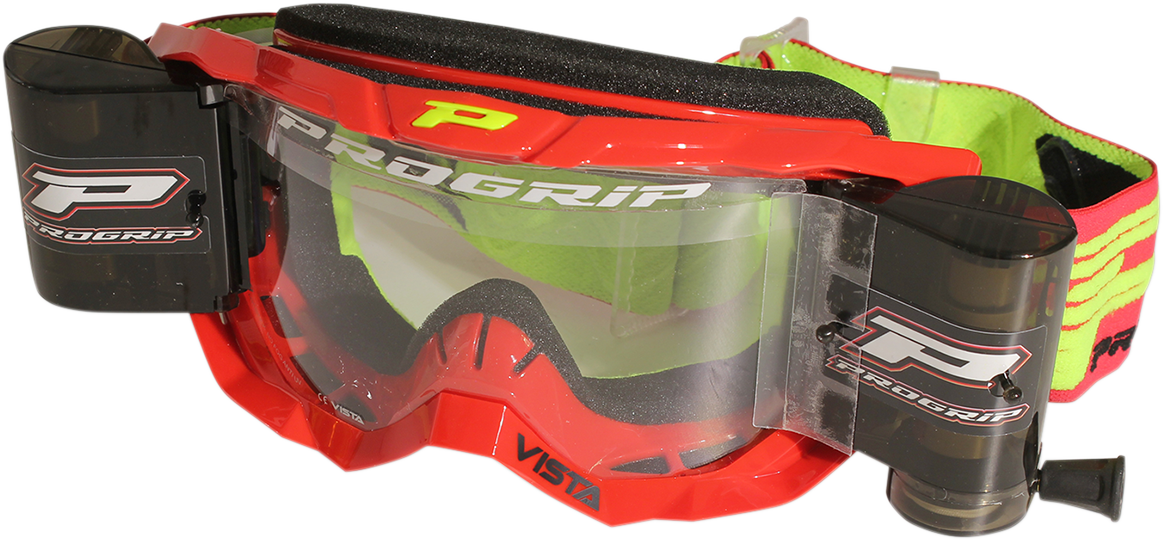 Мотокрос очила PROGRIP 3303 Vista RED Roll-Off SYSTEM