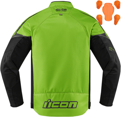 Текстилно мото яке ICON HOOLIGAN GREEN