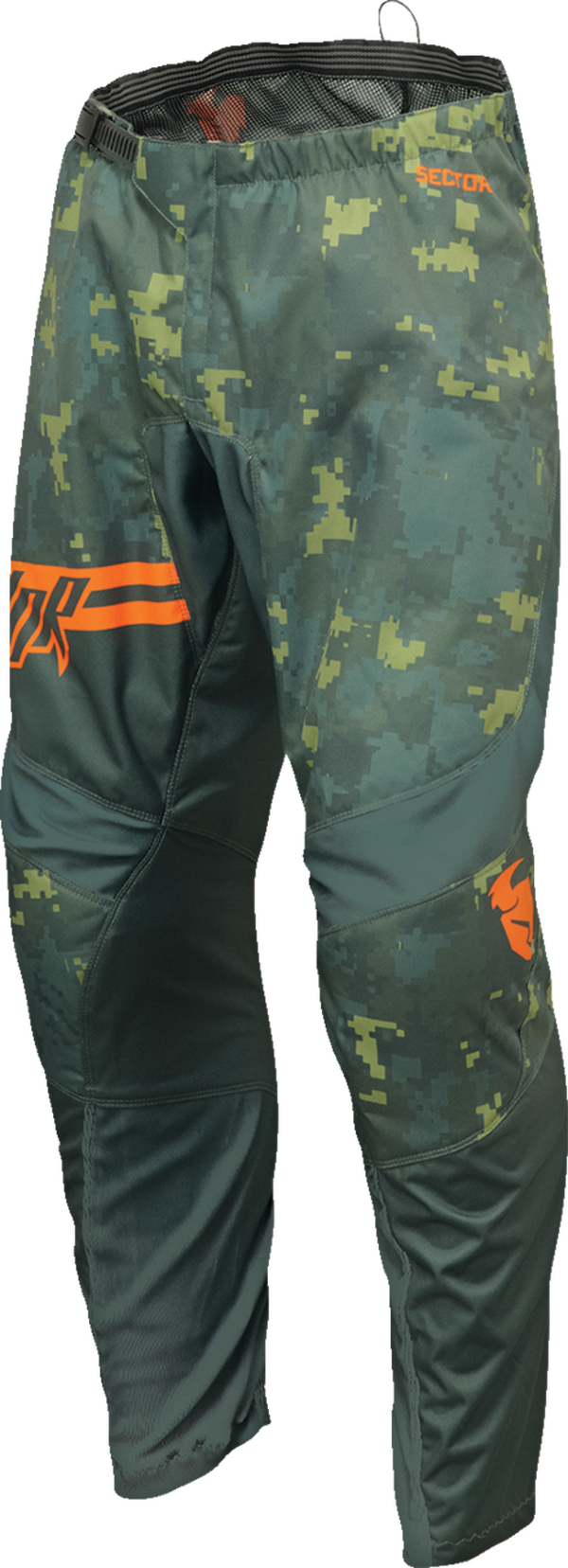 Детски мотокрос брич THOR YOUTH SECTOR DIGI GREEN/ORANGE