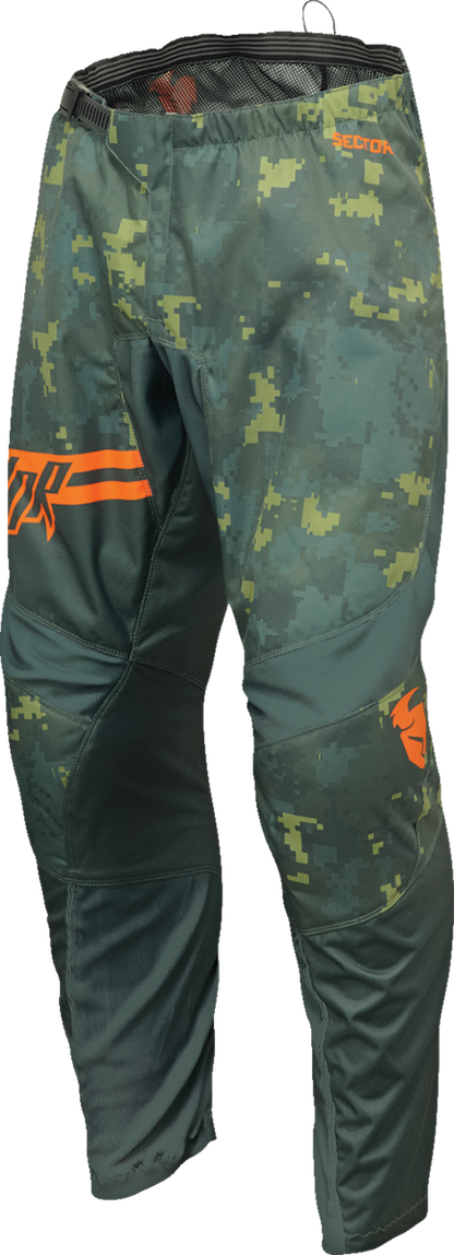 Детски мотокрос брич THOR YOUTH SECTOR DIGI GREEN/ORANGE