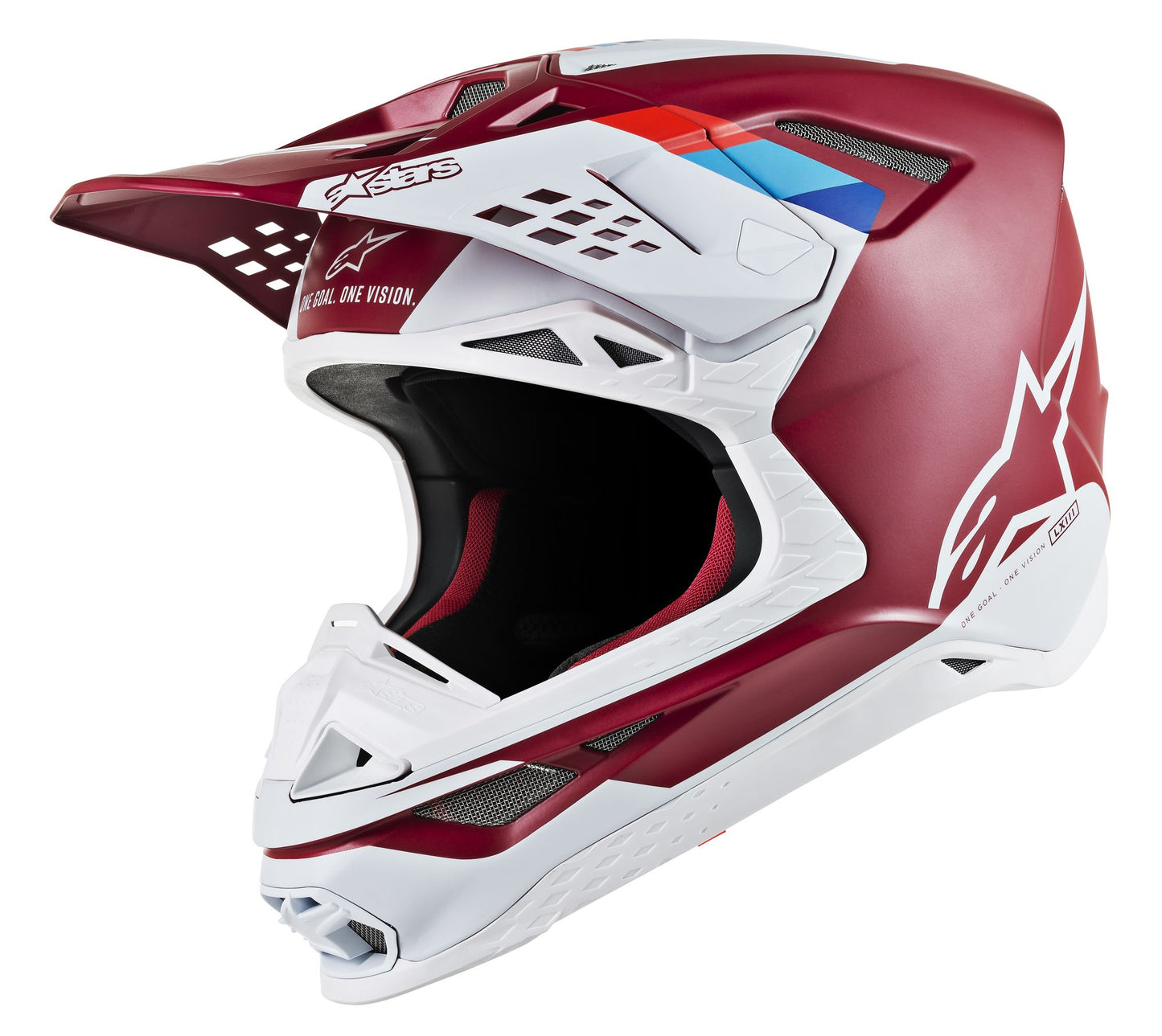 Мотокрос каска ALPINESTARS SM8 Contact MX RED/WHITE