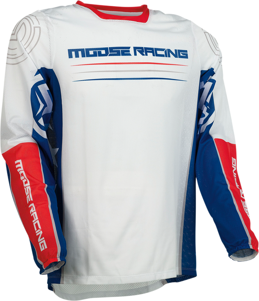 Мотокрос блуза MOOSE RACING SAHARA RED/WHITE/BLUE