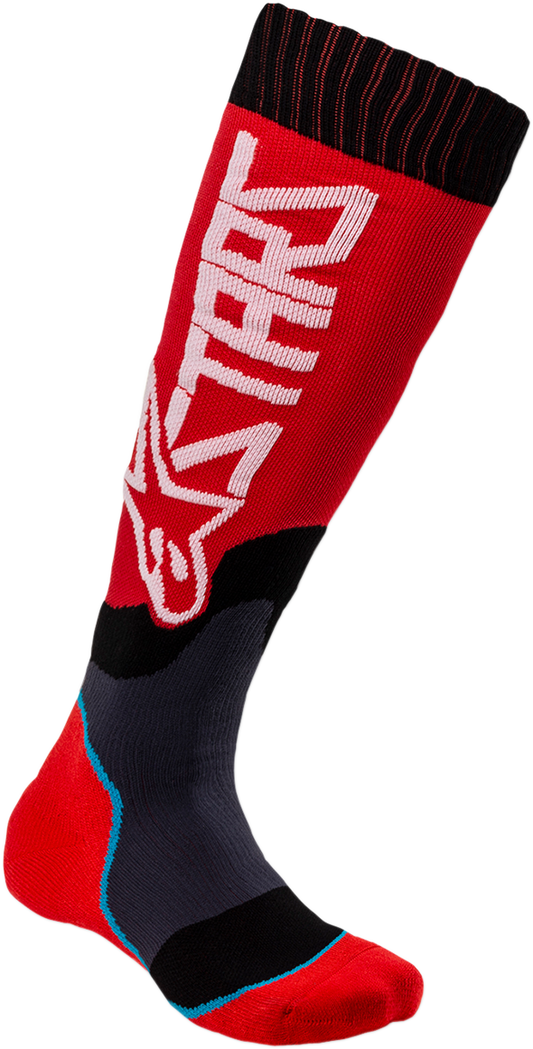 Детски чорапи ALPINESTARS YTH MX PLUS2 RED/WHITE
