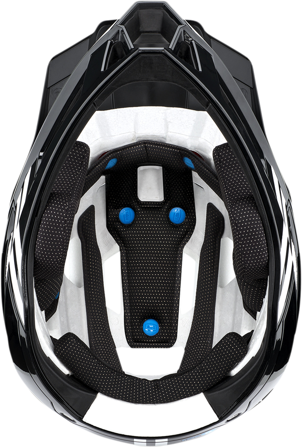 Вело каска 100% TRAJECTA FULL BLACK/WHITE GLOSS