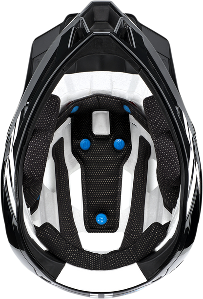 Вело каска 100% TRAJECTA FULL BLACK/WHITE GLOSS