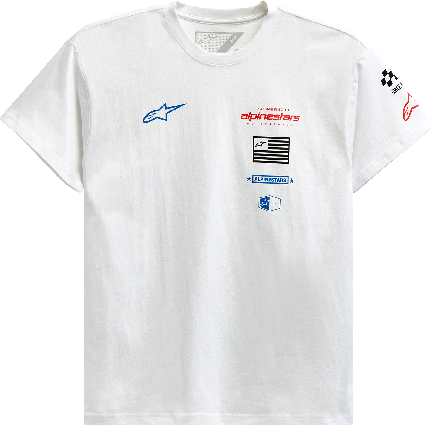 Мото тениска ALPINESTARS TEE H-BLOCK WHITE
