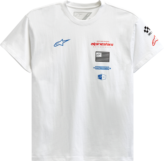 Мото тениска ALPINESTARS TEE H-BLOCK WHITE