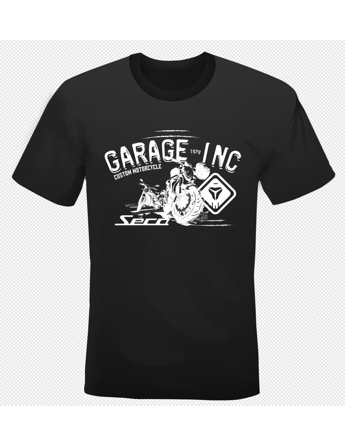 Мото тениска SECA GARAGE BLACK