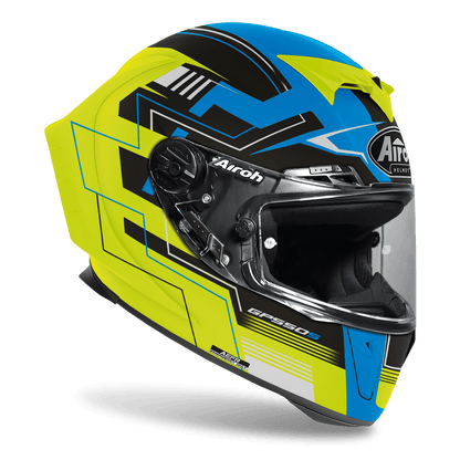 КАСКА AIROH GP550 S CHALLENGE BLUE/YELLOW MATT