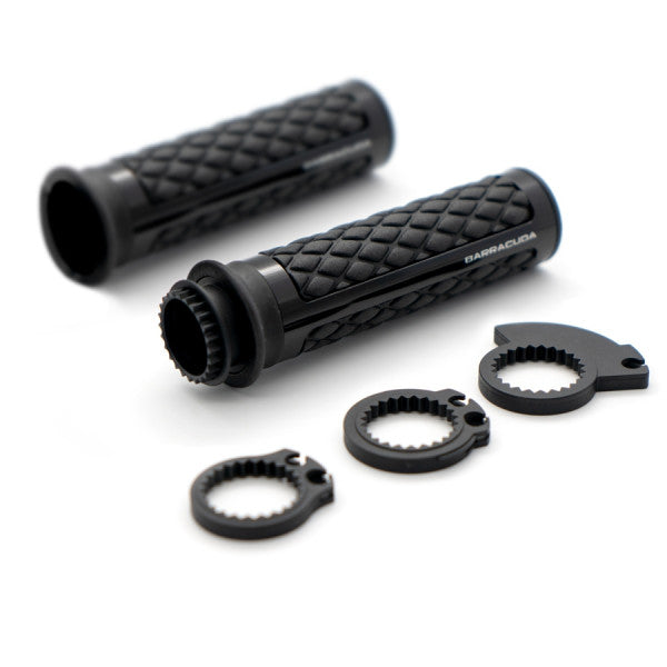 Мото ръкохватки BARRACUDA CLASSIC BLACK SILVER GRIPS