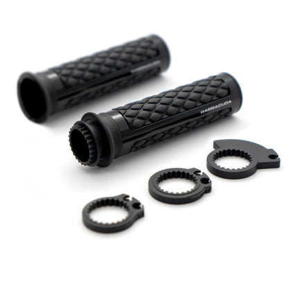 Мото ръкохватки BARRACUDA CLASSIC BLACK SILVER GRIPS