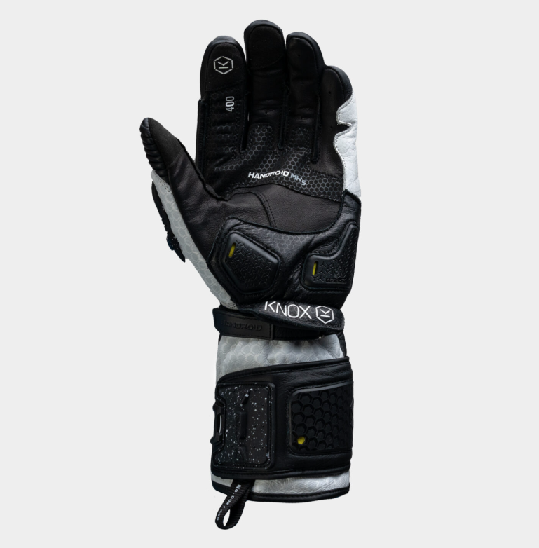 Кожени ръкавици KNOX Handroid Mk5 BLACK/WHITE LIMITED