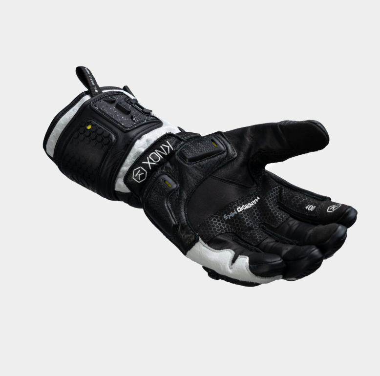 Кожени ръкавици KNOX Handroid Mk5 BLACK/WHITE LIMITED