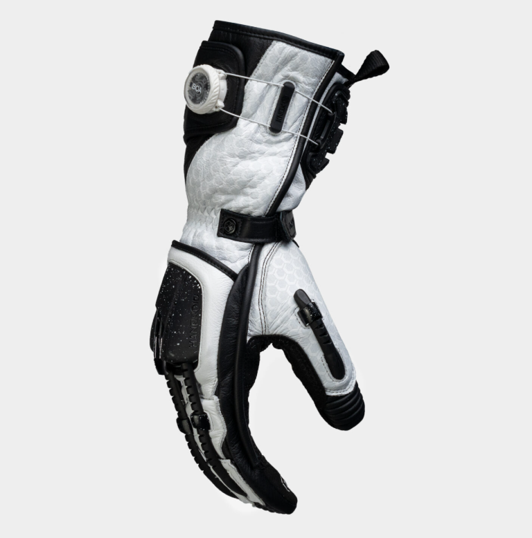 Кожени ръкавици KNOX Handroid Mk5 BLACK/WHITE LIMITED
