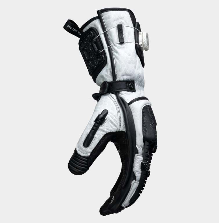 Кожени ръкавици KNOX Handroid Mk5 BLACK/WHITE LIMITED