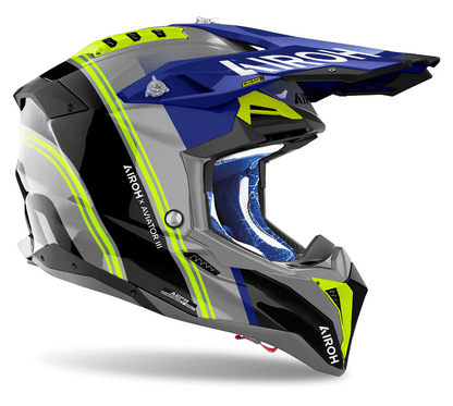 Каска AIROH AVIATOR 3 HIMA BLUE YELLOW