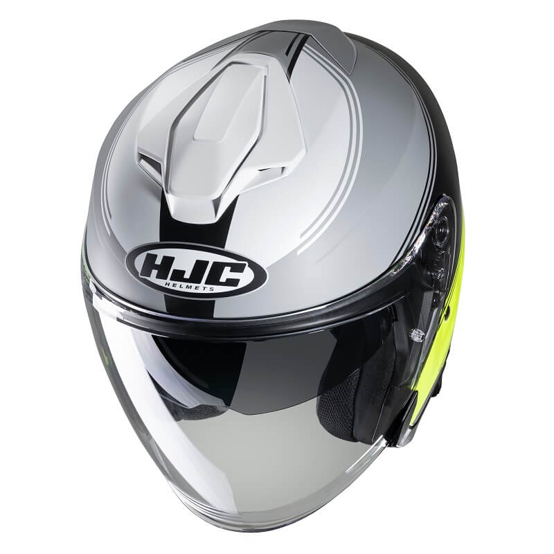 Oтворена каска HJC i30 VICOM GREY/YELLOW FLUO