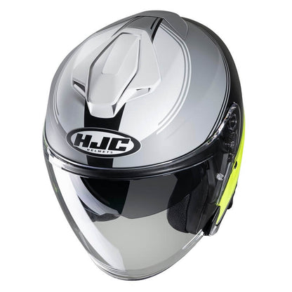 Oтворена каска HJC i30 VICOM GREY/YELLOW FLUO