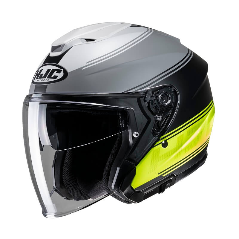 Oтворена каска HJC i30 VICOM GREY/YELLOW FLUO