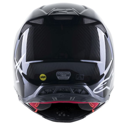Мотокрос каска ALPINESTARS SM10 SOLID GLOSS BLACK CARBON