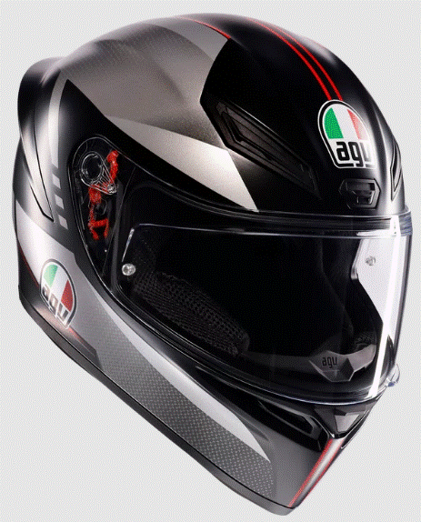 Каска AGV K1 S LAP MATT BLACK/GREY/RED