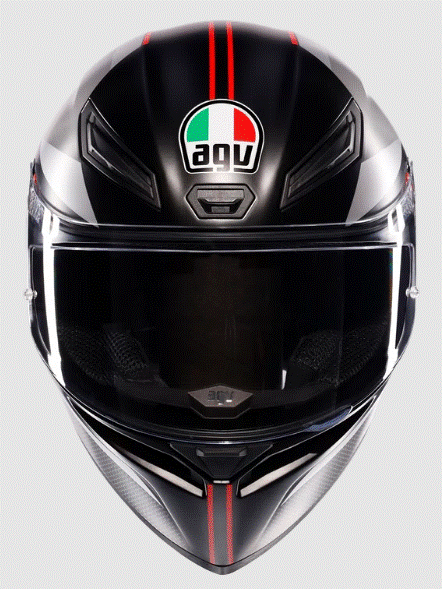 Каска AGV K1 S LAP MATT BLACK/GREY/RED