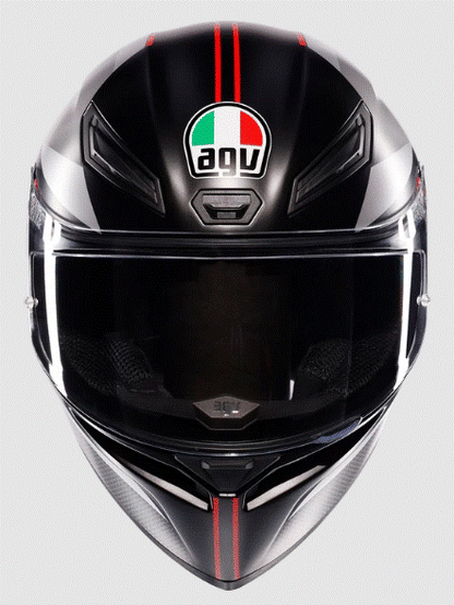 Каска AGV K1 S LAP MATT BLACK/GREY/RED