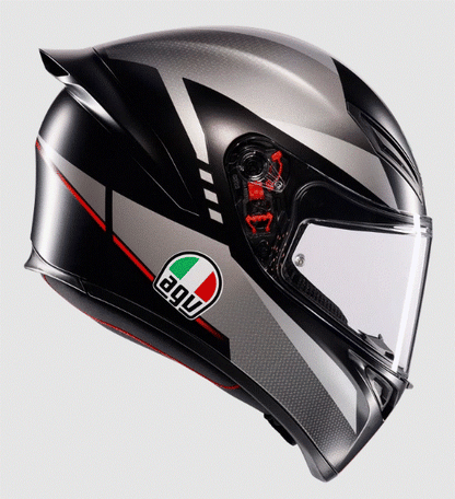 Каска AGV K1 S LAP MATT BLACK/GREY/RED