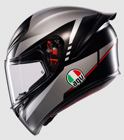 Каска AGV K1 S LAP MATT BLACK/GREY/RED